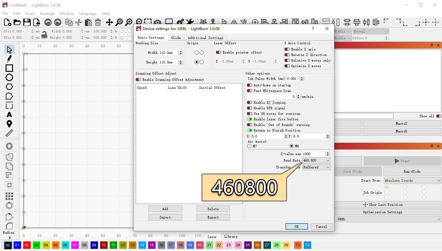Configuración de la conexión en línea del Master